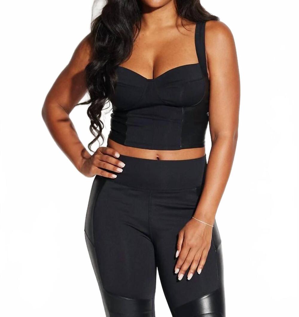 NEW CIRCULAR PATH moto tank top in black